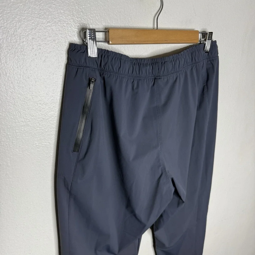 Wolaco Gray Red Drawstring Ankle Zip Athletic Pants Men's Medium